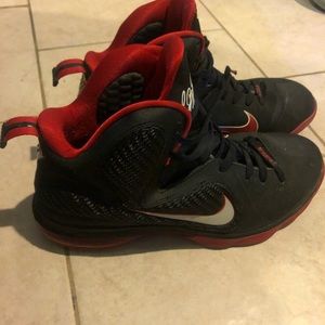 2011 NIKE Lebron 9 Miami Heat White red black sz 9.5